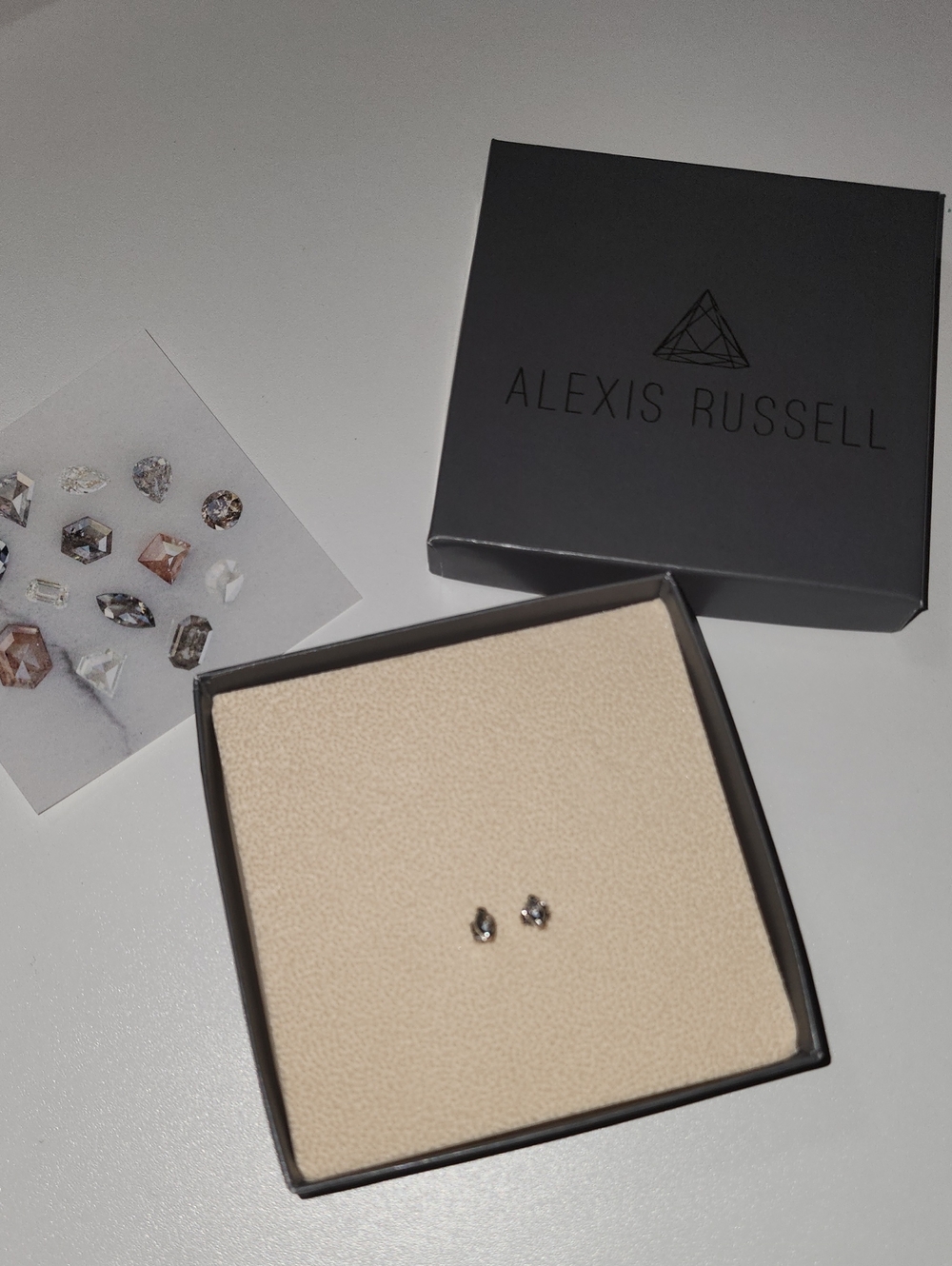 The Salt and Pepper Diamond Eye Stud Earrings